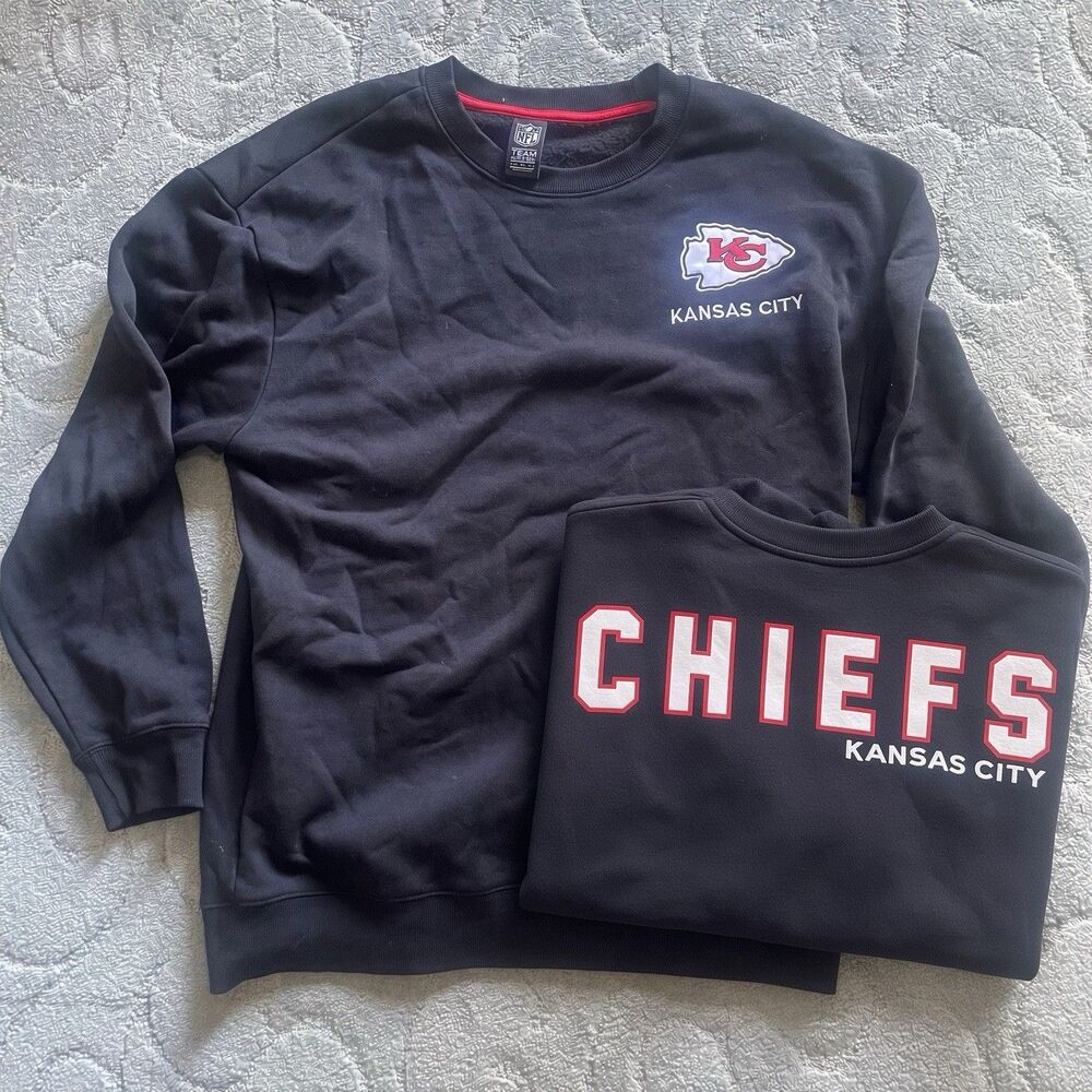 Kansas City Chiefs Sweatshirt Mens M Medium Sweater NFL Football '47 Black